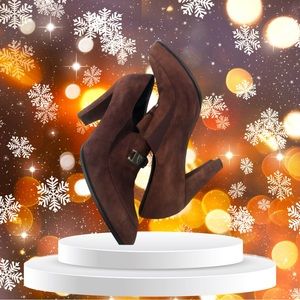 Authentic Istante By Versace Sz7 Block Heeled Booties